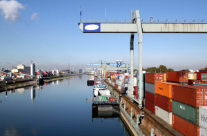 Container Verladung im Hafen